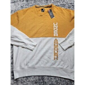 UNDER ARMOUR Cold Gear SZ 2XL 2 Tone Yellow/White Logo Sweatshirt NWT  Pullover